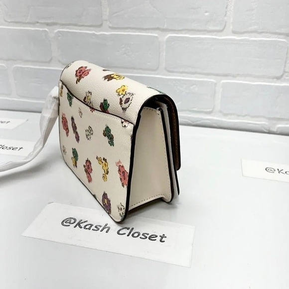 Coach Mini Brynn Crossbody With Spaced Floral Field Print Gold Chalk Multi - Picture 4 of 12